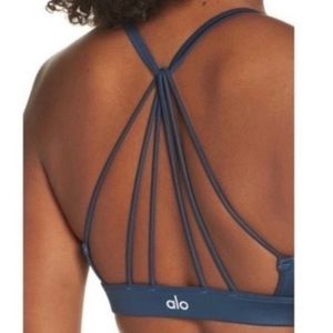 NWT Alo Yoga Sunny Strappy Bra in Dark Turquoise - Large